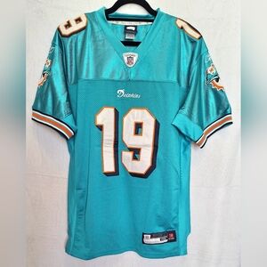 Vintage Ted Ginn Jr Miami Dolphins Aqua Reebok Authentic NFL Jersey Men’s - L​